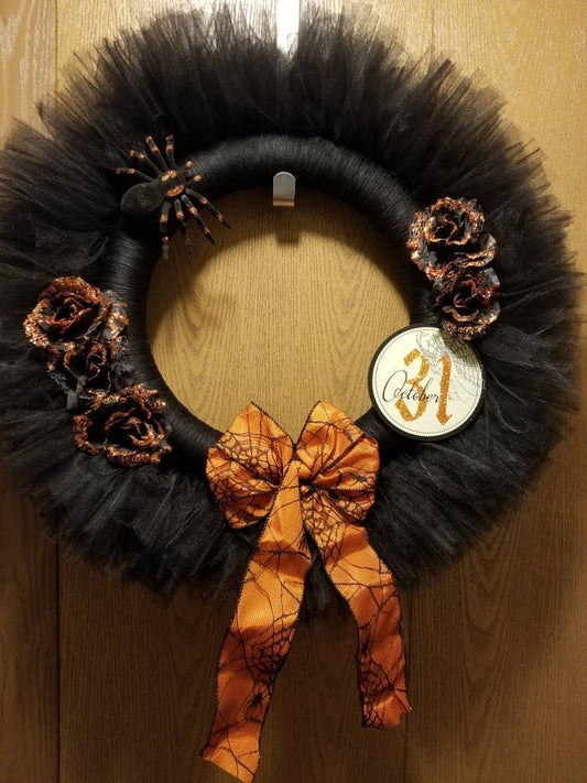 Handmade Enigmatic Noir Wreath | Halloween Door Hanger | Home Decor