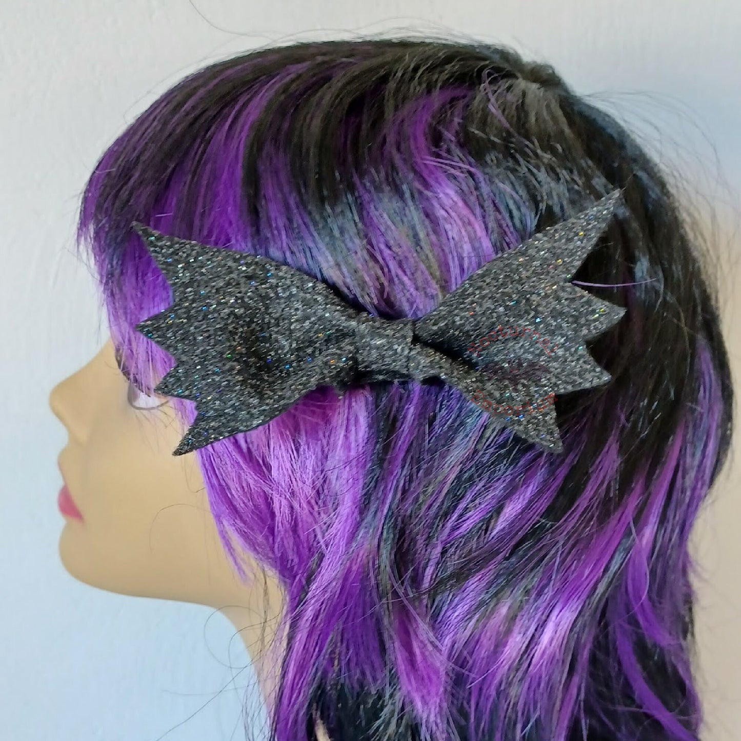 Enchanting Glitter Bat Hair Bow Clips | Spooky Hair Accessories