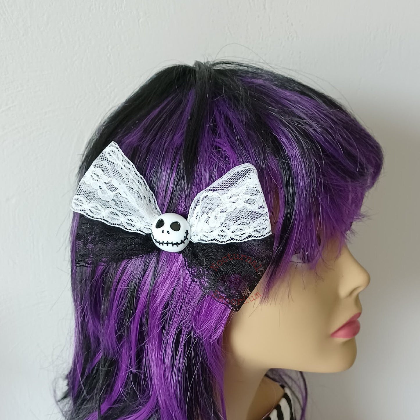 Holiday Lace Hair Bows Set | Black, White, Christmas, Halloween | Cute Gift Idea