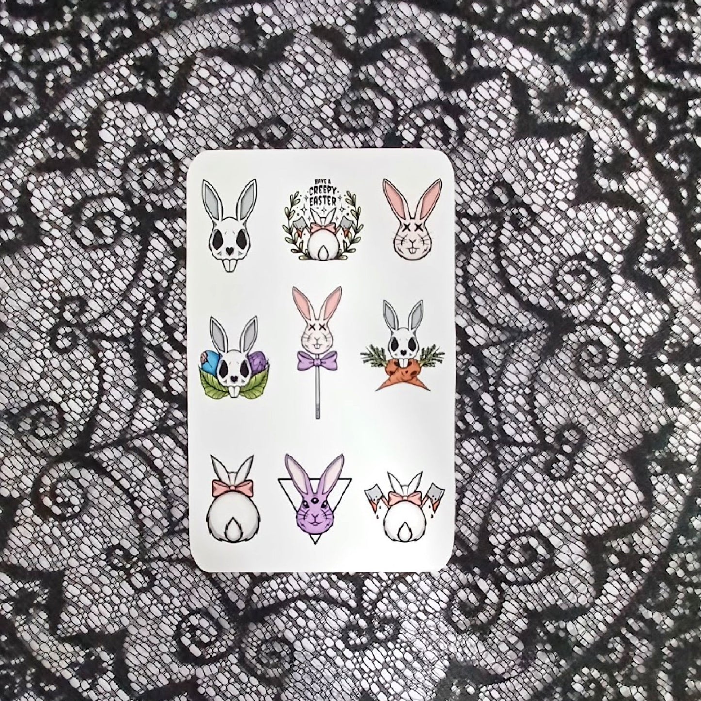Creepy Easter Sticker Sheets | Creepy Easter Planner Stickers | Waterproof Stickers