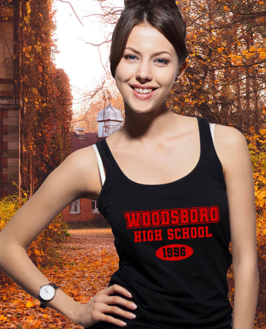Woodsboro High School Tank Top | Horror Movie Fan | Unisex Tank Top